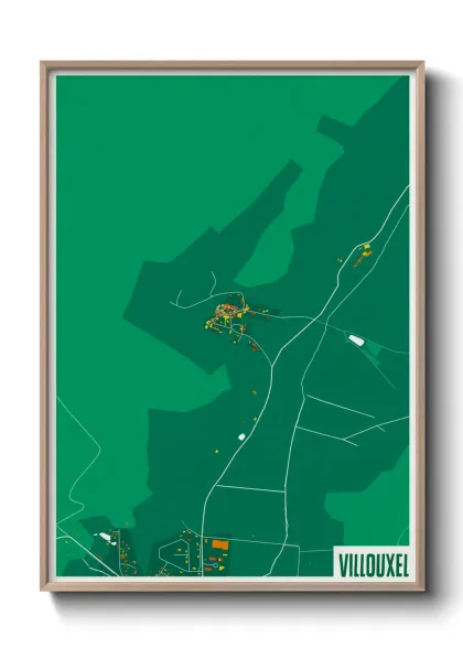 Une affiche de carte sur Villouxel