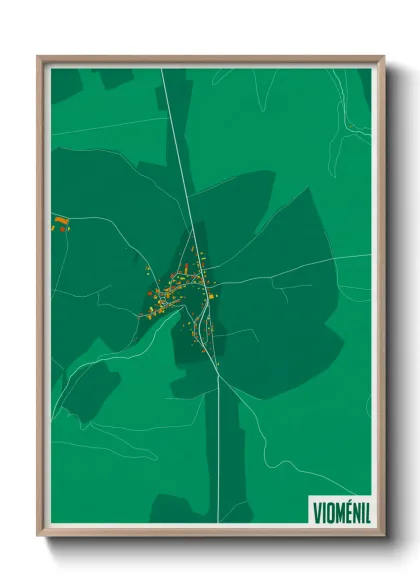 Une affiche de carte sur Vioménil
