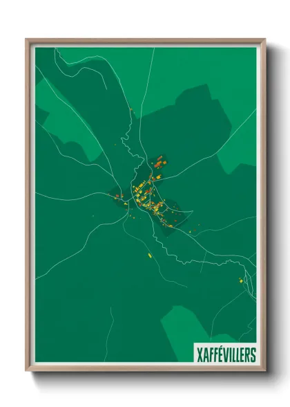 Une affiche de carte sur Xaffévillers