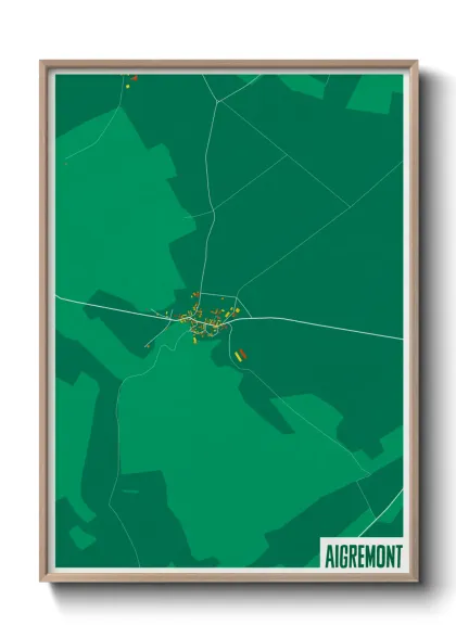 Une affiche de carte sur Aigremont