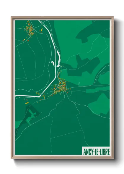 Une affiche de carte sur Ancy-le-Libre