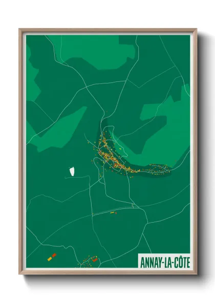 Une affiche de carte sur Annay-la-Côte