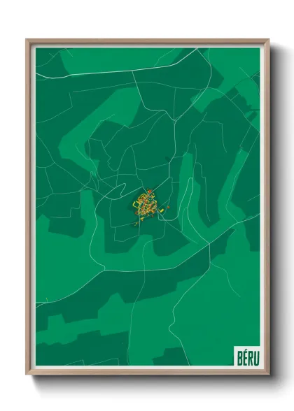 Une affiche de carte sur Béru