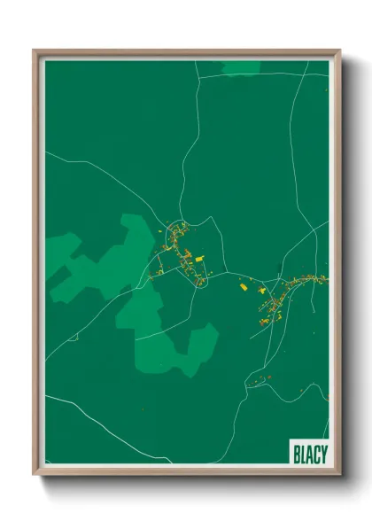 Une affiche de carte sur Blacy