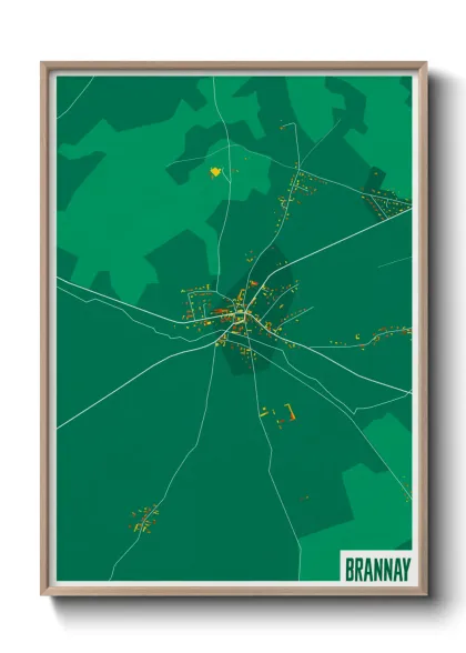 Une affiche de carte sur Brannay
