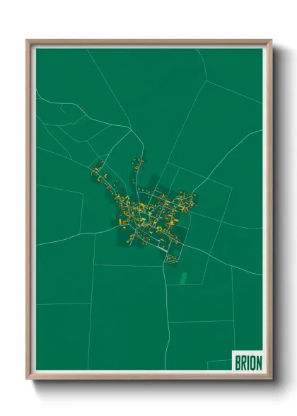 Une affiche de carte sur Brion