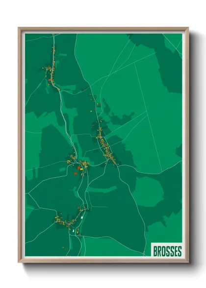 Une affiche de carte sur Brosses