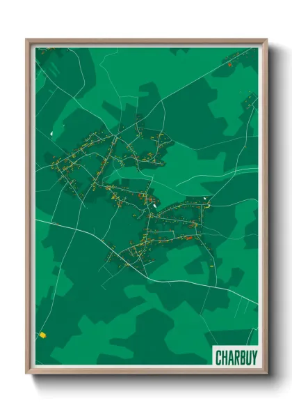 Une affiche de carte sur Charbuy