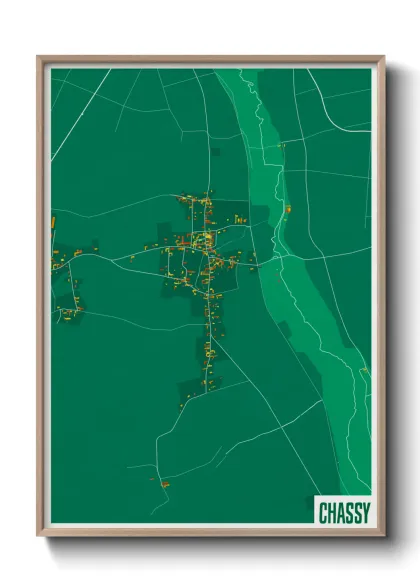 Une affiche de carte sur Chassy
