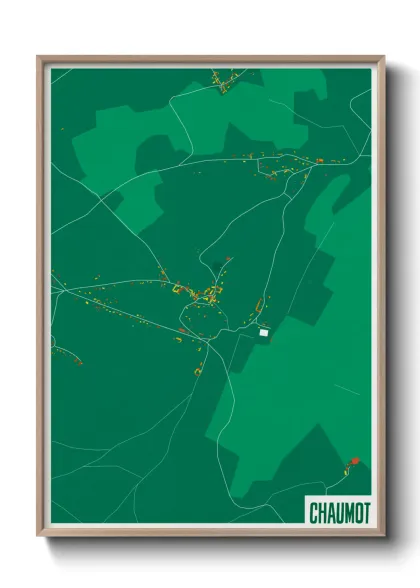 Une affiche de carte sur Chaumot