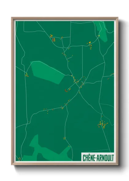 Une affiche de carte sur Chêne-Arnoult