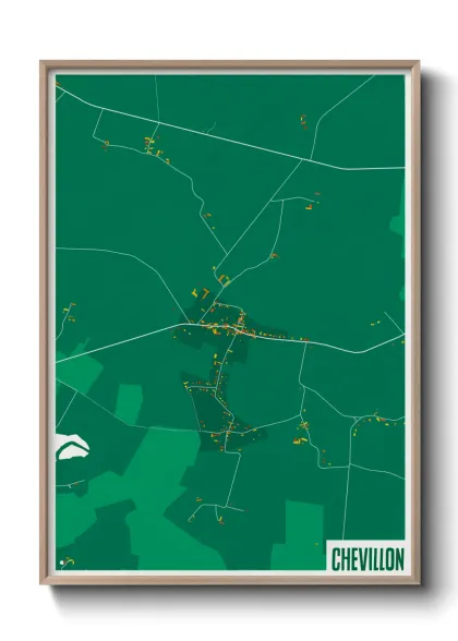 Une affiche de carte sur Chevillon