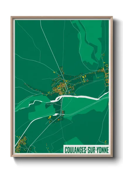 Une affiche de carte sur Coulanges-sur-Yonne