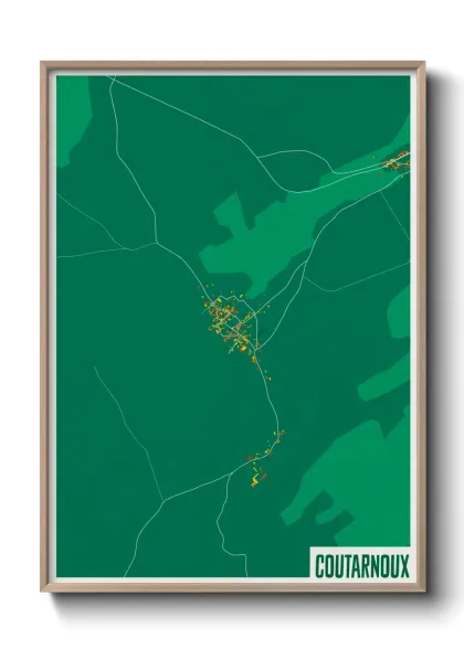 Une affiche de carte sur Coutarnoux