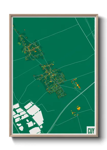 Une affiche de carte sur Cuy