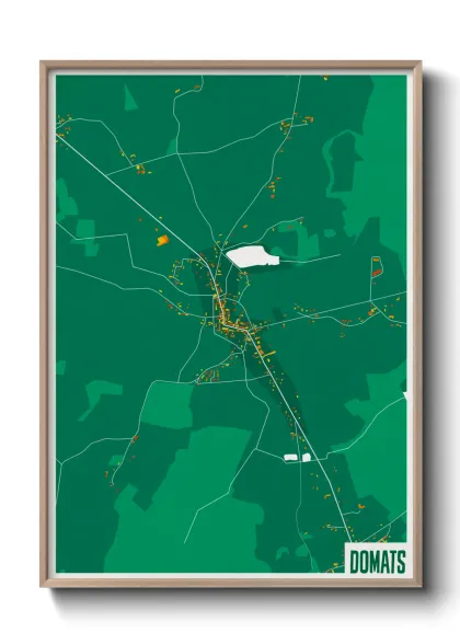 Une affiche de carte sur Domats