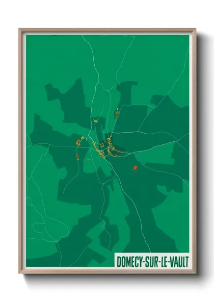 Une affiche de carte sur Domecy-sur-le-Vault
