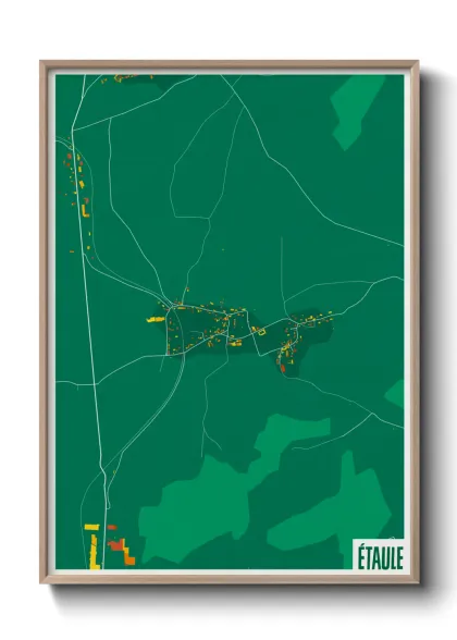Une affiche de carte sur Étaule