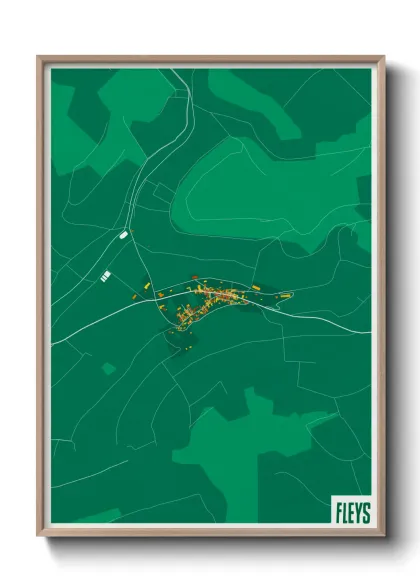 Une affiche de carte sur Fleys