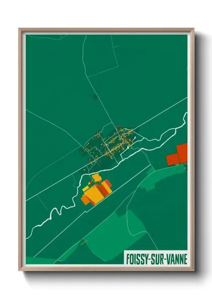 Une affiche de carte sur Foissy-sur-Vanne