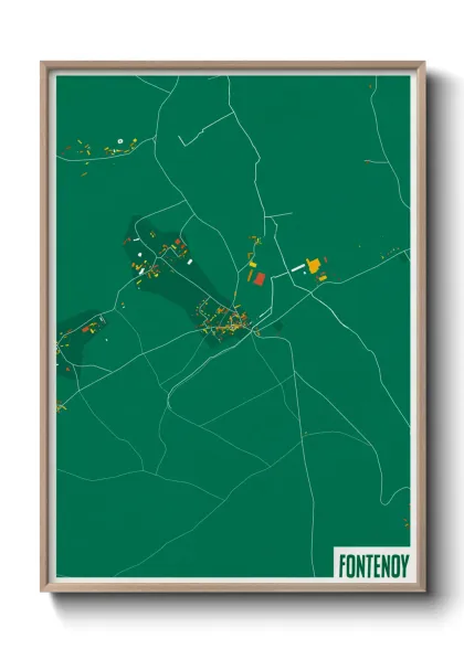 Une affiche de carte sur Fontenoy