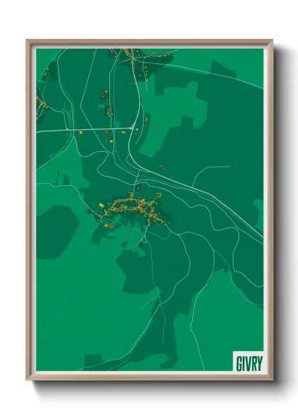 Une affiche de carte sur Givry