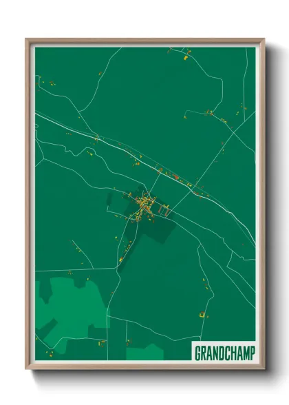 Une affiche de carte sur Grandchamp