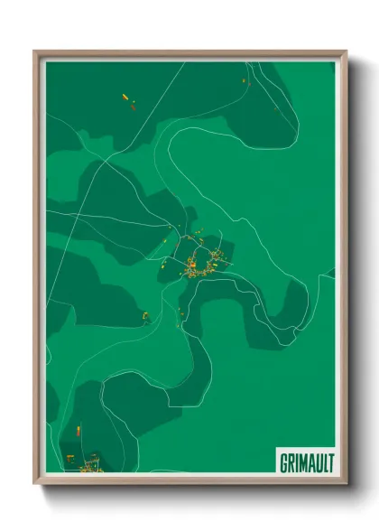 Une affiche de carte sur Grimault
