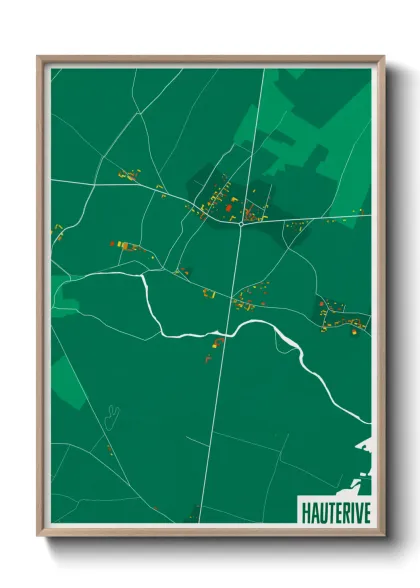 Une affiche de carte sur Hauterive