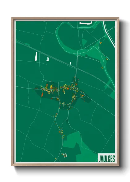 Une affiche de carte sur Jaulges