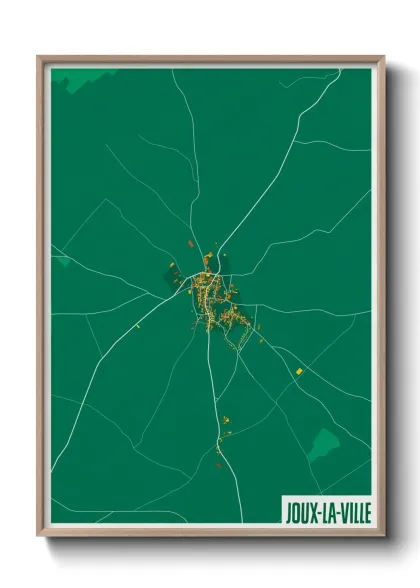 Une affiche de carte sur Joux-la-Ville