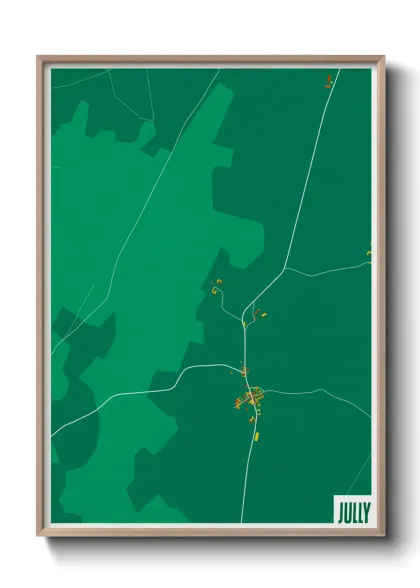 Une affiche de carte sur Jully