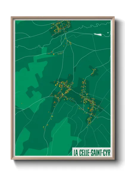 Une affiche de carte sur La Celle-Saint-Cyr