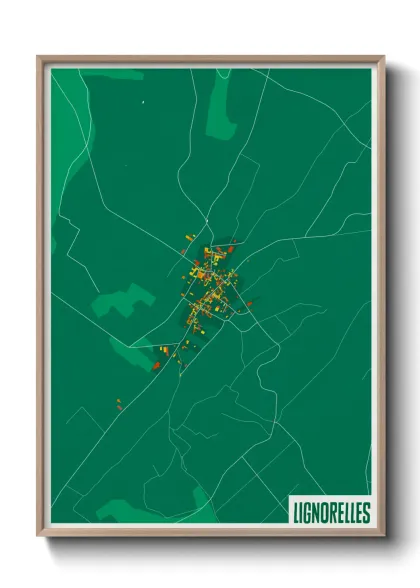 Une affiche de carte sur Lignorelles