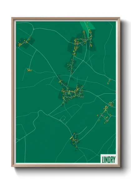 Une affiche de carte sur Lindry