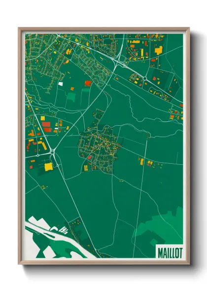 Une affiche de carte sur Maillot