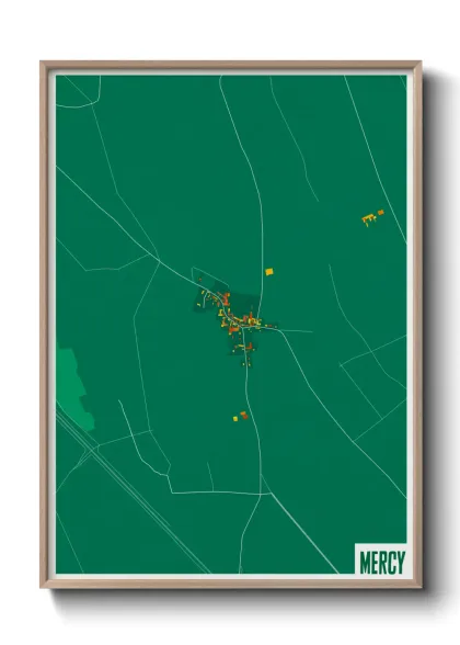 Une affiche de carte sur Mercy