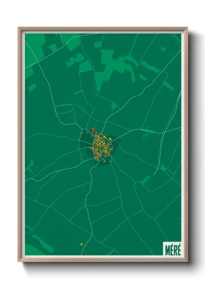 Une affiche de carte sur Méré