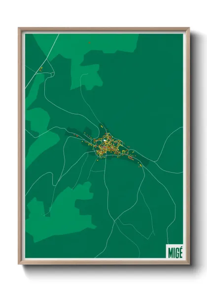Une affiche de carte sur Migé
