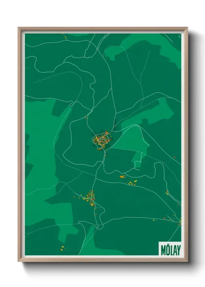 Une affiche de carte sur Môlay