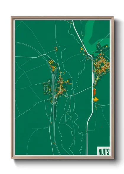 Une affiche de carte sur Nuits