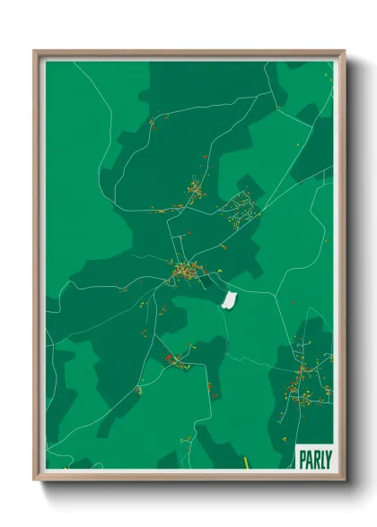 Une affiche de carte sur Parly