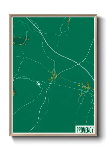 Une affiche de carte sur Provency