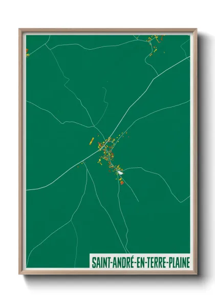 Une affiche de carte sur Saint-André-en-Terre-Plaine