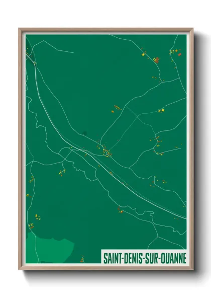 Une affiche de carte sur Saint-Denis-sur-Ouanne