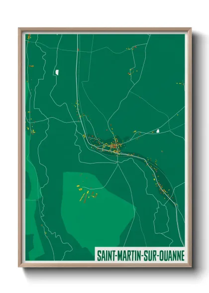 Une affiche de carte sur Saint-Martin-sur-Ouanne