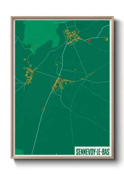 Une affiche de carte sur Sennevoy-le-Bas