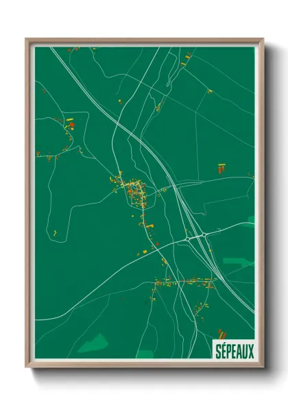 Une affiche de carte sur Sépeaux