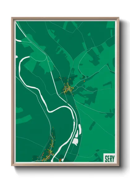 Une affiche de carte sur Sery
