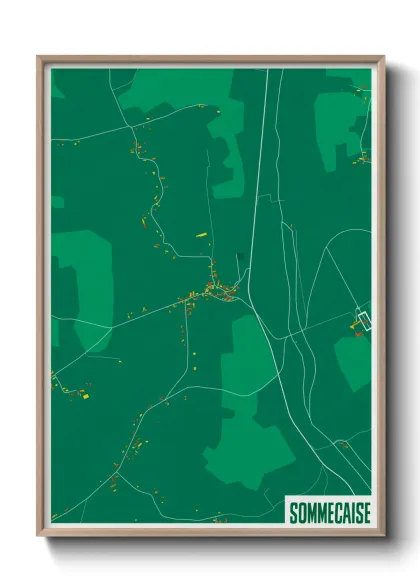 Une affiche de carte sur Sommecaise